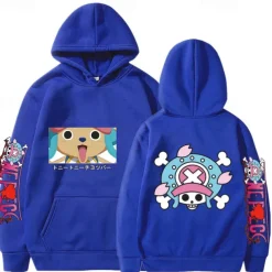One Piece Tony Tony Chopper Hoodie Anime Cartoon Anime Front Pocket Graphic For Couple's Men's Women's Adults' Hot Stamping