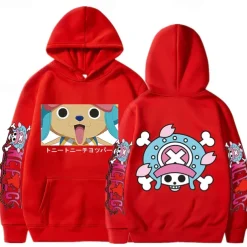 One Piece Tony Tony Chopper Hoodie Anime Cartoon Anime Front Pocket Graphic For Couple's Men's Women's Adults' Hot Stamping