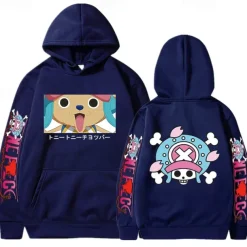 One Piece Tony Tony Chopper Hoodie Anime Cartoon Anime Front Pocket Graphic For Couple's Men's Women's Adults' Hot Stamping
