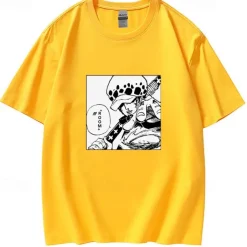 One Piece Trafalgar Law T-shirt Print Classic Street Style For Couple's Men's Women's Adults' Hot Stamping Casual Daily