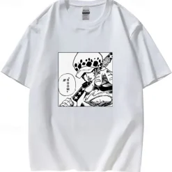 One Piece Trafalgar Law T-shirt Print Classic Street Style For Couple's Men's Women's Adults' Hot Stamping Casual Daily