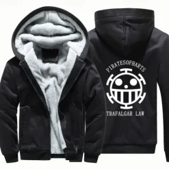 One Piece Trafalgar·Law Hoodie Anime Outerwear Anime Graphic For Couple's Men's Women's Adults' Hot Stamping Casual Daily