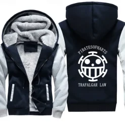 One Piece Trafalgar·Law Hoodie Anime Outerwear Anime Graphic For Couple's Men's Women's Adults' Hot Stamping Casual Daily