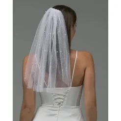 One-tier Comtemporary / Stylish Wedding Veil Shoulder Veils with Sequin Tulle
