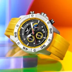 ONOLA Men Quartz Watch Sports Fashion Casual Wristwatch Luminous Calendar Waterproof Decoration Silicone Watch