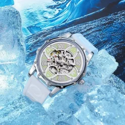 ONOLA Men's Watch Luxury Fashion High-quality Hollow Full-automatic Mechanical Watches Men Waterproof Silicon Tape Wristwatch