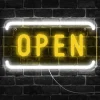 OPEN Neon Sign LED Business Neon Open Sign Wall Light Art Decor Novel Night Neon Lamps Powered by USB Wire for Bars, Stores, Coffee Shop, Hotel, Outdoor Decorations