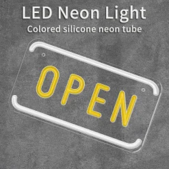 OPEN Neon Sign LED Business Neon Open Sign Wall Light Art Decor Novel Night Neon Lamps Powered by USB Wire for Bars, Stores, Coffee Shop, Hotel, Outdoor Decorations