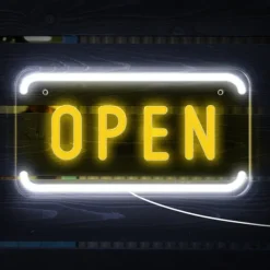 OPEN Neon Sign LED Business Neon Open Sign Wall Light Art Decor Novel Night Neon Lamps Powered by USB Wire for Bars, Stores, Coffee Shop, Hotel, Outdoor Decorations