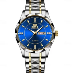 OPK Luxury Brand Watch Stainless Steel Business Double Calendar Waterproof Men's Watch Multi functional Night Light Watch