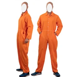 Orange Prisoner Jumpsuit Super Heroes Carnival Costume Jumpsuit Adults' Men's Women's Movie TV Theme Costumes Party Halloween Carnival Easy Carnival Costume