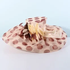 Organza Kentucky Hat / Fascinators / Hats with Flower 1pc Wedding / Special Occasion / Casual Headpiece dress to impress Race Day Dress