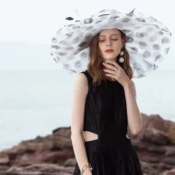 Organza Kentucky Hat / Fascinators / Hats with Flower 1pc Wedding / Special Occasion / Casual Headpiece dress to impress Race Day Dress