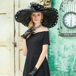 Organza Kentucky Hat / Fascinators / Hats with Flower 1pc Wedding / Special Occasion / Casual Headpiece dress to impress Race Day Dress