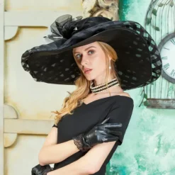 Organza Kentucky Hat / Fascinators / Hats with Flower 1pc Wedding / Special Occasion / Casual Headpiece dress to impress Race Day Dress