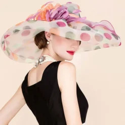 Organza Kentucky Hat / Fascinators / Hats with Flower 1pc Wedding / Special Occasion / Casual Headpiece dress to impress Race Day Dress