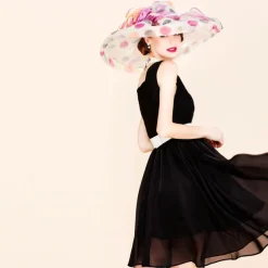 Organza Kentucky Hat / Fascinators / Hats with Flower 1pc Wedding / Special Occasion / Casual Headpiece dress to impress Race Day Dress