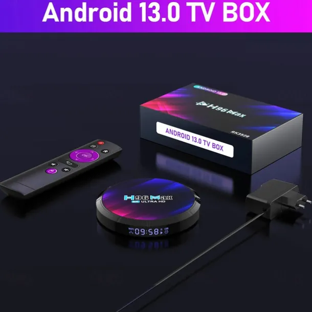 Original H96 MAX RK3528 Smart TV Box Android13.0 BT5.0 8K UHD SPDIF 2.4G/5G WiFi6 Fast TV Box 3D HDR Youtube Netflix TV Prefix