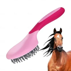 Orse Ponytail Comb - Ergonomic Horse Mane and Tail Brush Equine Mane Detangler Comb Horse Grooming Brush with Humanized Handle Pet Massage Tool Mane and Tail Brush perfect for Pet Horses