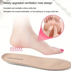 Orthopedic Memory Foam Insoles – Arch Support, Breathable, Shock-Absorbing, Anti-Slip, Soft Cushioning Shoe Inserts for Men & Women – Ideal for Daily Wear & Sports