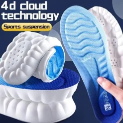 Orthopedic Memory Foam Insoles – Breathable Shock-Absorbing Arch Support Inserts for Running, Walking & Work Shoes