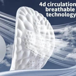 Orthopedic Memory Foam Insoles – Breathable Shock-Absorbing Arch Support Inserts for Running, Walking & Work Shoes