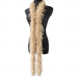 Ostrich Feather Hat Clothing Decorative Materials Accessories Dresses Scarves Accessories Ostrich Feather Hair Strips