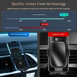 OTOLAMPARA 30W Fast Wireless Charger Automatic Magnetic Qi Charge Mount for iphone13 Xiaomi Samsung Universal for Phones Car Phone Holder