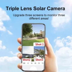 Outdoor dual screen gun ball solar camera 360 degree wireless monitoring HD home camera