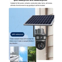Outdoor dual screen gun ball solar camera 360 degree wireless monitoring HD home camera