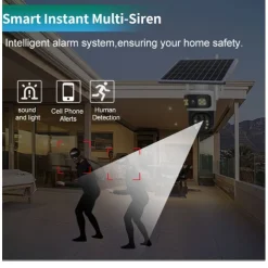 Outdoor dual screen gun ball solar camera 360 degree wireless monitoring HD home camera