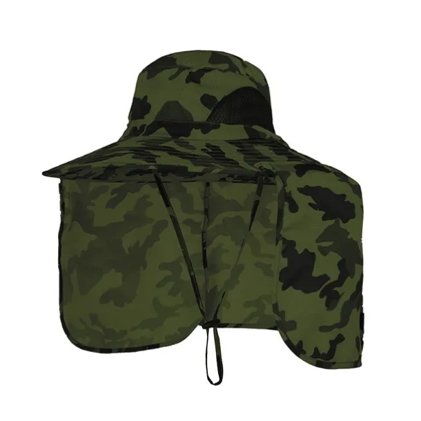 Outdoor Fishing Hat with Neck Flap UV Protection Sun Shade Hat Bonnie Cap Neck Face Coverage Outdoor Traveling Hiking Gardening Hat