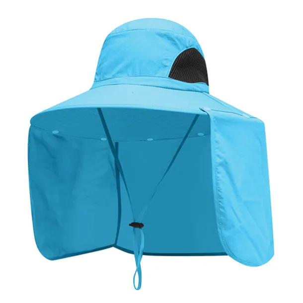 Outdoor Fishing Hat with Neck Flap UV Protection Sun Shade Hat Bonnie Cap Neck Face Coverage Outdoor Traveling Hiking Gardening Hat