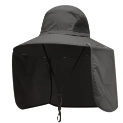 Outdoor Fishing Hat with Neck Flap UV Protection Sun Shade Hat Bonnie Cap Neck Face Coverage Outdoor Traveling Hiking Gardening Hat
