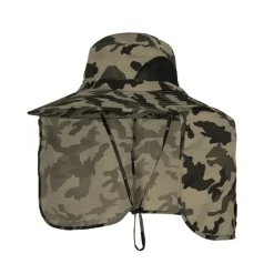 Outdoor Fishing Hat with Neck Flap UV Protection Sun Shade Hat Bonnie Cap Neck Face Coverage Outdoor Traveling Hiking Gardening Hat