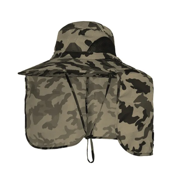 Outdoor Fishing Hat with Neck Flap UV Protection Sun Shade Hat Bonnie Cap Neck Face Coverage Outdoor Traveling Hiking Gardening Hat