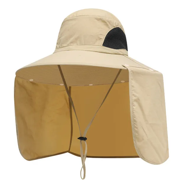 Outdoor Fishing Hat with Neck Flap UV Protection Sun Shade Hat Bonnie Cap Neck Face Coverage Outdoor Traveling Hiking Gardening Hat