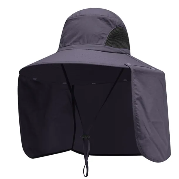 Outdoor Fishing Hat with Neck Flap UV Protection Sun Shade Hat Bonnie Cap Neck Face Coverage Outdoor Traveling Hiking Gardening Hat