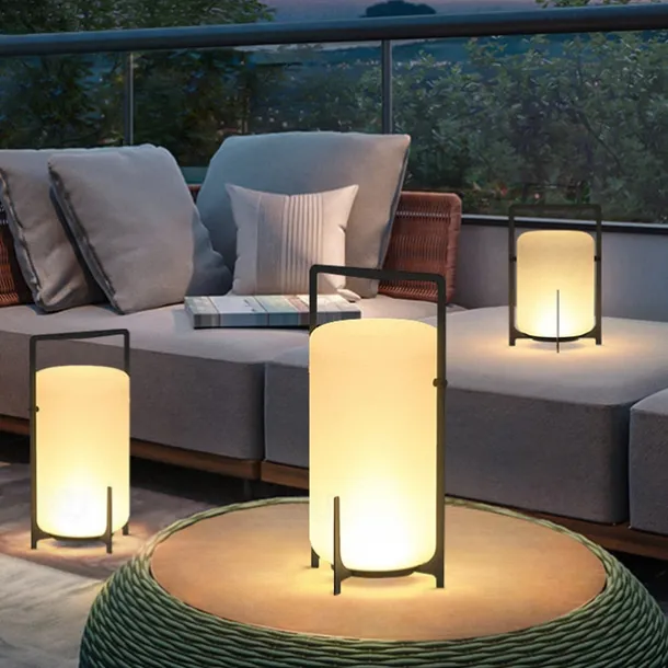 Outdoor Floor Lamp Outdoor Floor Lamp Patio Waterproof Rattan Outdoor Decoration Suitable for Porch, Patio,Garden, Deck, Lawn