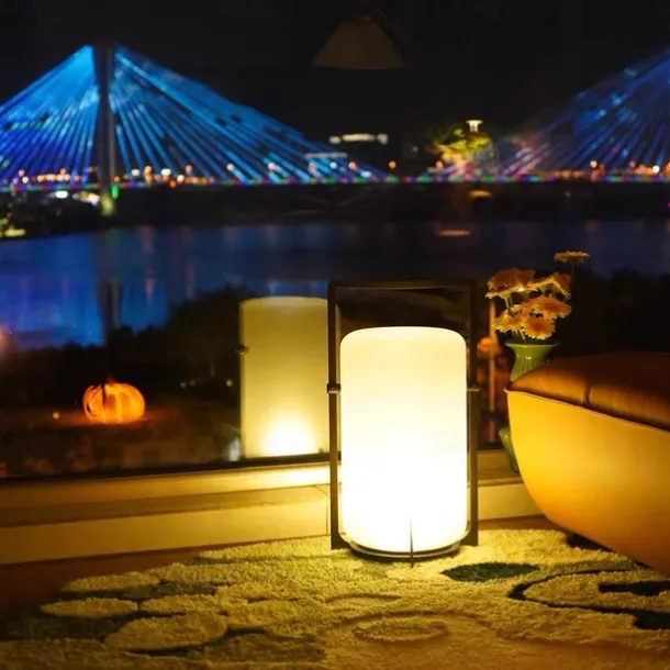 Outdoor Floor Lamp Outdoor Floor Lamp Patio Waterproof Rattan Outdoor Decoration Suitable for Porch, Patio,Garden, Deck, Lawn