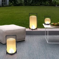 Outdoor Floor Lamp Outdoor Floor Lamp Patio Waterproof Rattan Outdoor Decoration Suitable for Porch, Patio,Garden, Deck, Lawn