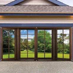 Outdoor Garage Door Cover Fall Autunm Scenery Banner Large Tapestry Backdrop Decoration for Holiday Outdoor Garage Door Home Wall Decorations