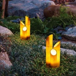 Outdoor Garden Lamp IP65 bamboo Shape for Garden yard villa Decoration IP65 Waterproof Resin bamboo Yard Garden Decor Sculptures
