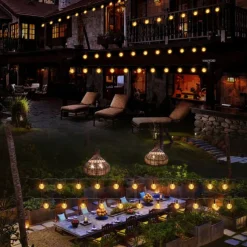 Outdoor Globe String Lights Solar/Plug in Remote Control 10M 20M 30M 40M 50M Party Holiday String Lights Creative String Lights Holiday 1set