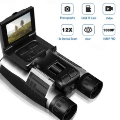 Outdoor HD photo video starlight night vision birdwatcher binoculars camera with screen digitalCode binoculars