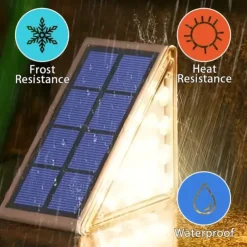 Outdoor IP67 Waterproof Solar Step Light Outdoor Stair Lights LED Lens Design Super Bright Anti-theft Stair Light Decor Lighting For Garden Deck Garden Lamp Landscape Lights 1X 2X