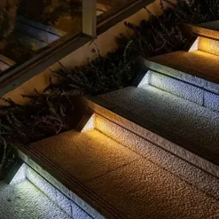 Outdoor IP67 Waterproof Solar Step Light Outdoor Stair Lights LED Lens Design Super Bright Anti-theft Stair Light Decor Lighting For Garden Deck Garden Lamp Landscape Lights 1X 2X