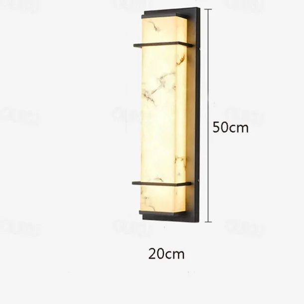 Outdoor LED Wall Lamp Line Design Waterproof Lighting Indoor Marble Wall Light Modern Bedroom Warm White Light 1PCS