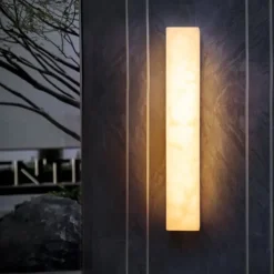 Outdoor LED Wall Lamp Waterproof 20W Marble Indoor Wall Light Modern Bedroom Warm White Light 110-240V