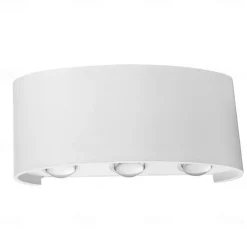 Outdoor LED Wall Lamp Waterproof 6W Up and Down Lighting Indoor Double-Head Curved Wall Light Modern Bedroom Warm White Light